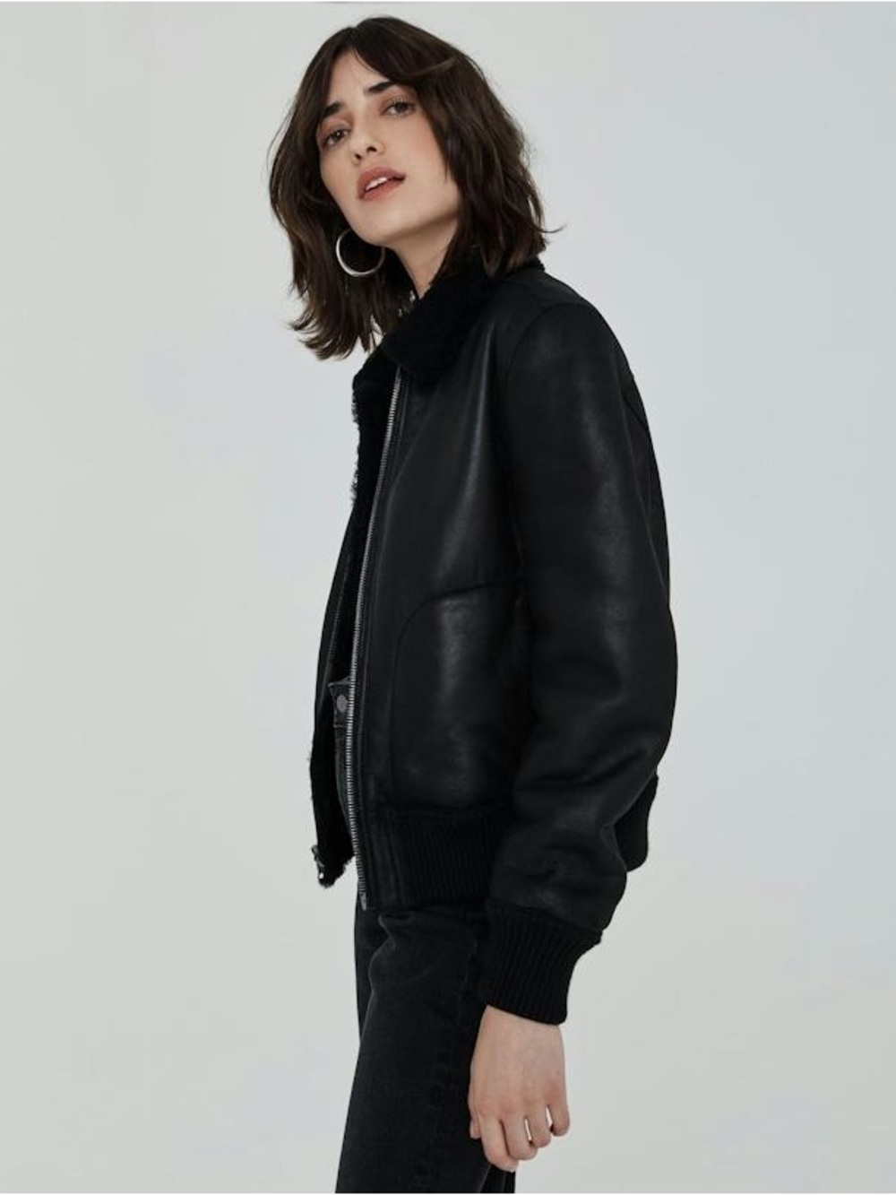 AG jeans Reversible Leather Jacket - S